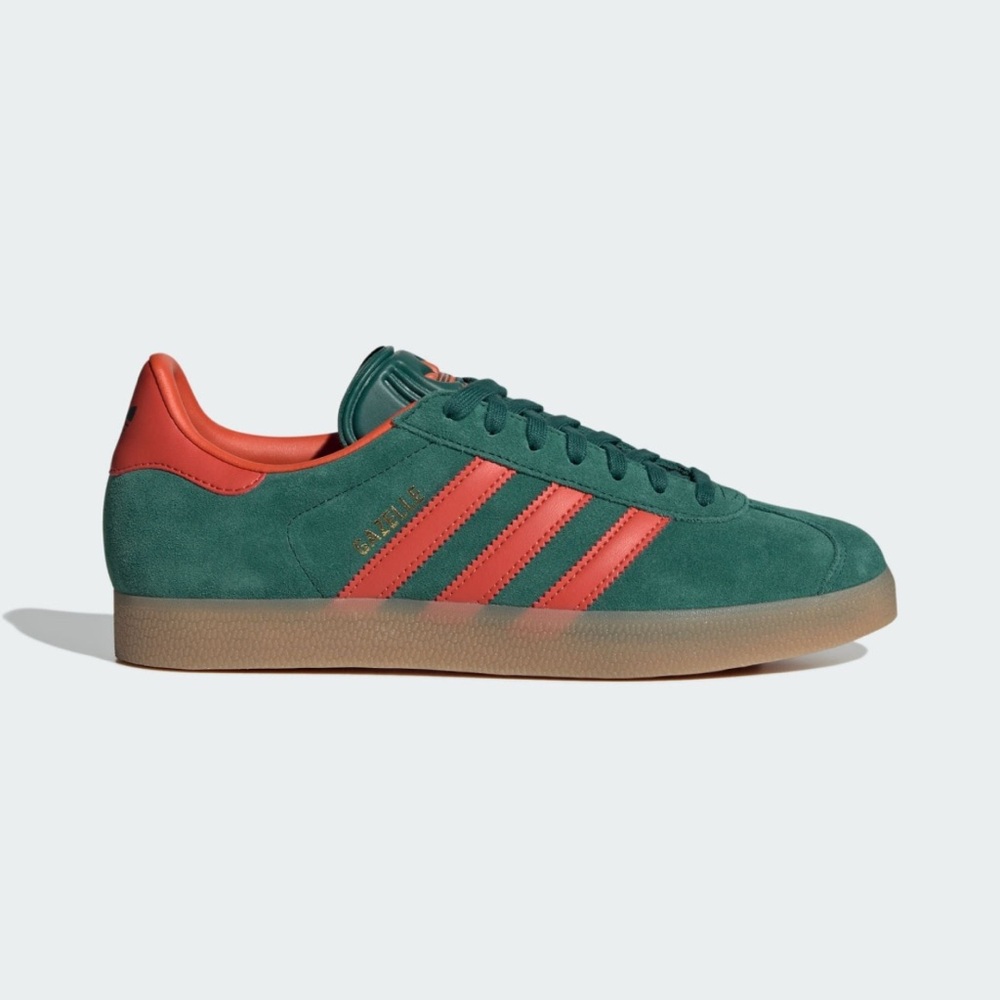Adidas Gazelle Sneakers - Rare Green and Orange Colorway!